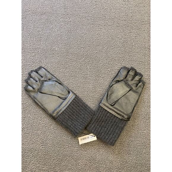 Carolina Amato Women's M/L Gray Convertible Cashmere Wool Blend Mittens NWT - Picture 6 of 6
